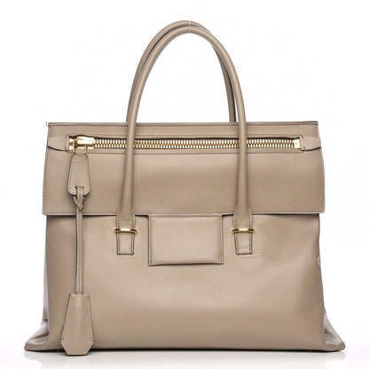 Tom Ford Smooth Calfskin Large Icon Bag Warm Taupe 1 of 7