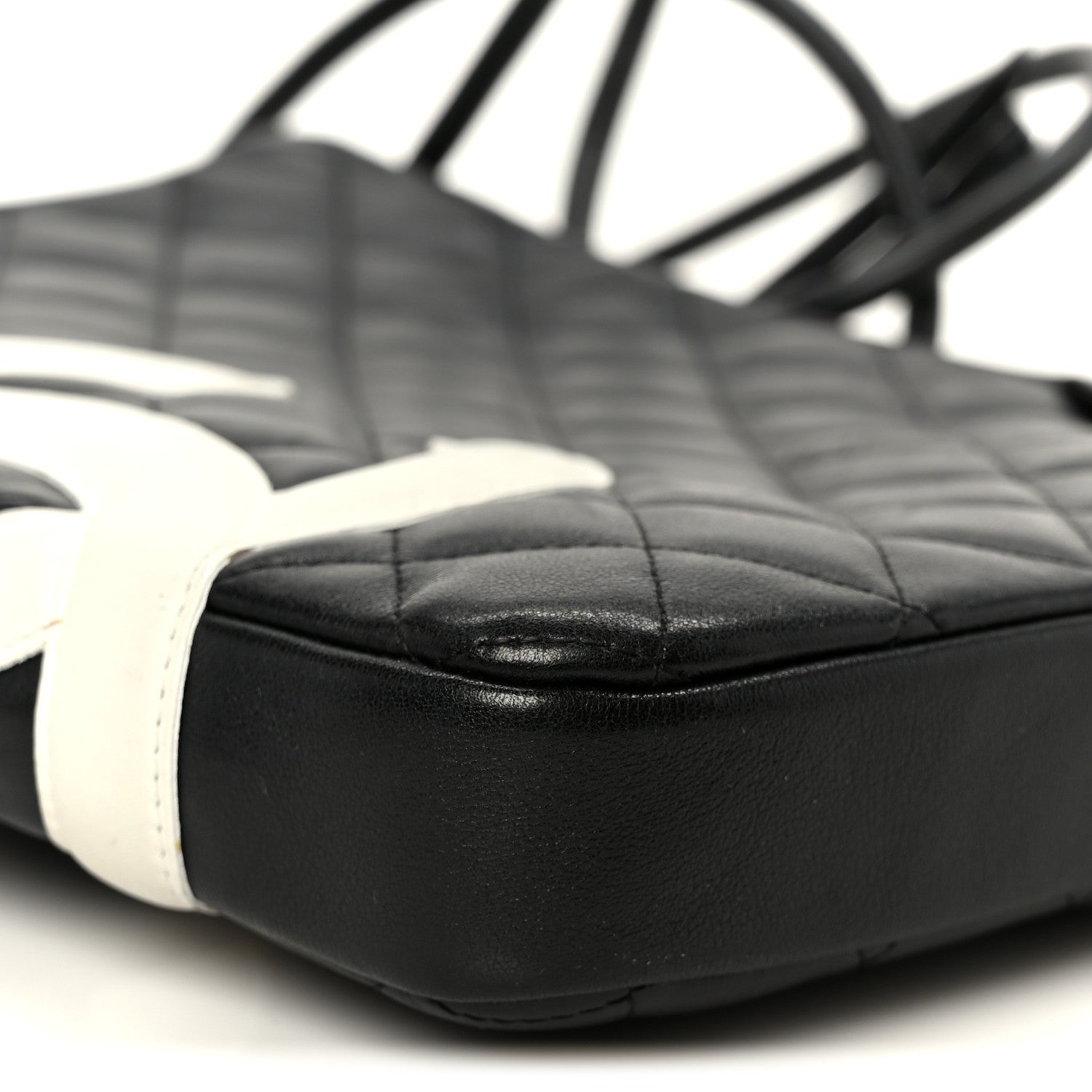 Chanel Calfskin Quilted Medium Cambon Messenger Black White 9 of 10