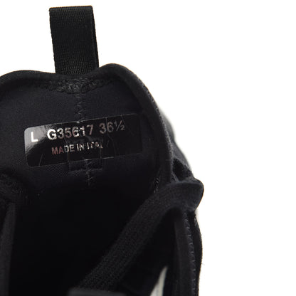 Chanel Velvet Calfskin Mixed Fibers CC Sneakers 36.5 Black 8 of 11