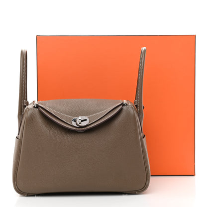 Hermes Taurillon Clemence Lindy 26 Etoupe 12 of 12