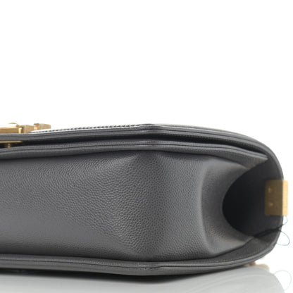 Chanel Caviar Quilted Medium Boy Flap Dark Grey 10 of 11