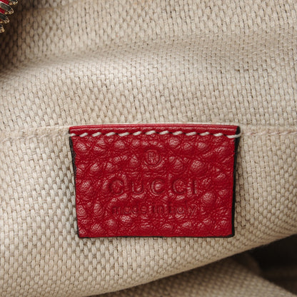 Gucci Pebbled Calfskin Small Soho Disco Bag Tabasco Red 6 of 8