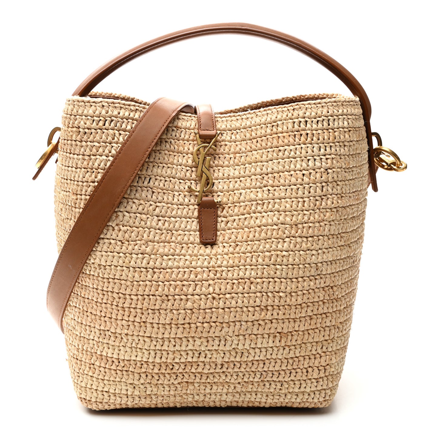 Raffia Vegetable Le 37 Bucket Bag Naturel Brick