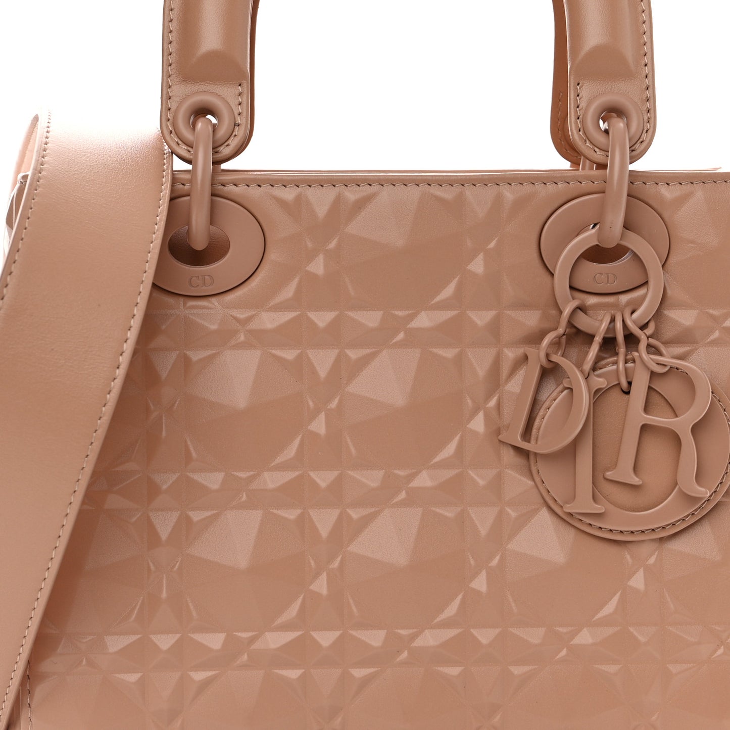 Calfskin Cannage Diamond Small My ABCDior Lady Dior Rose Des Vents