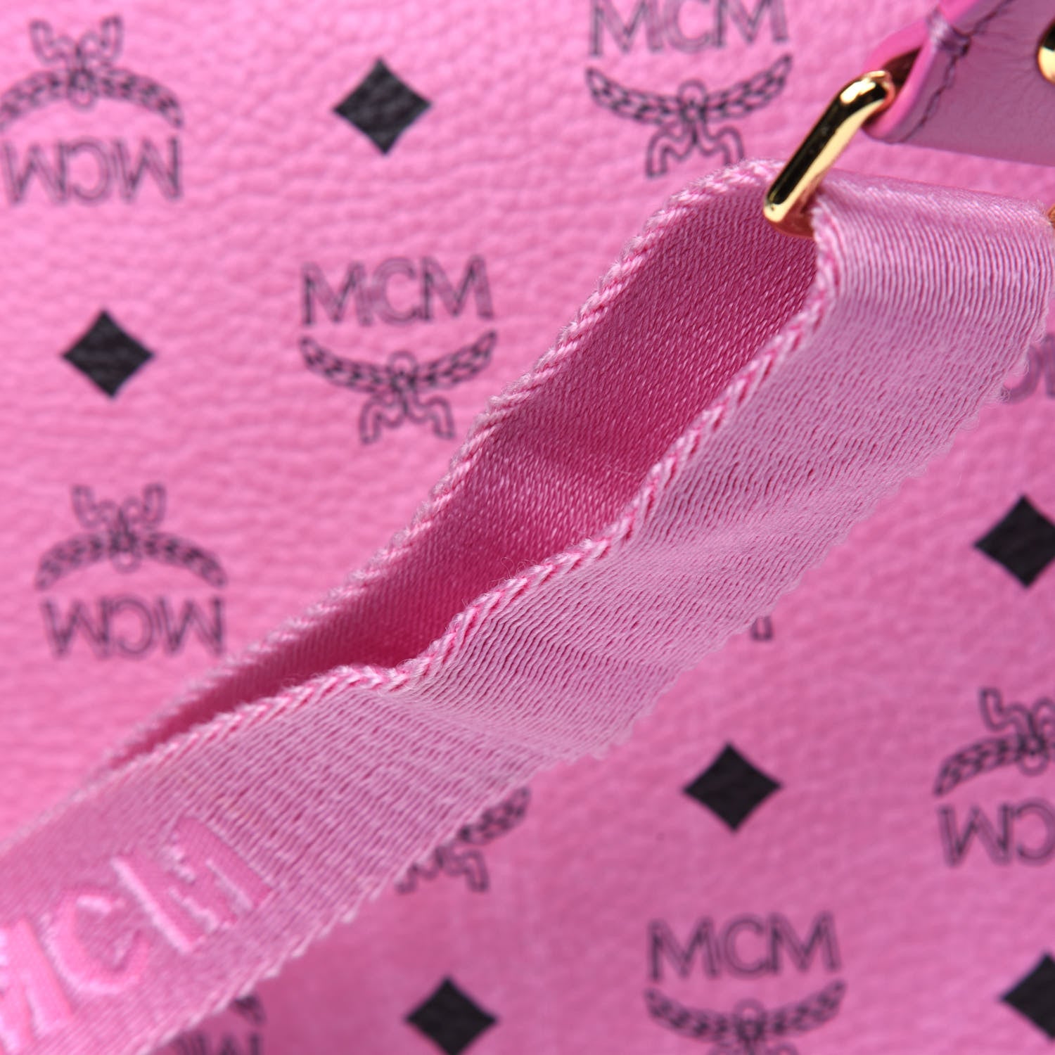 MCM Visetos Small Sprinkle Stud Stark Backpack Pink 13 of 15