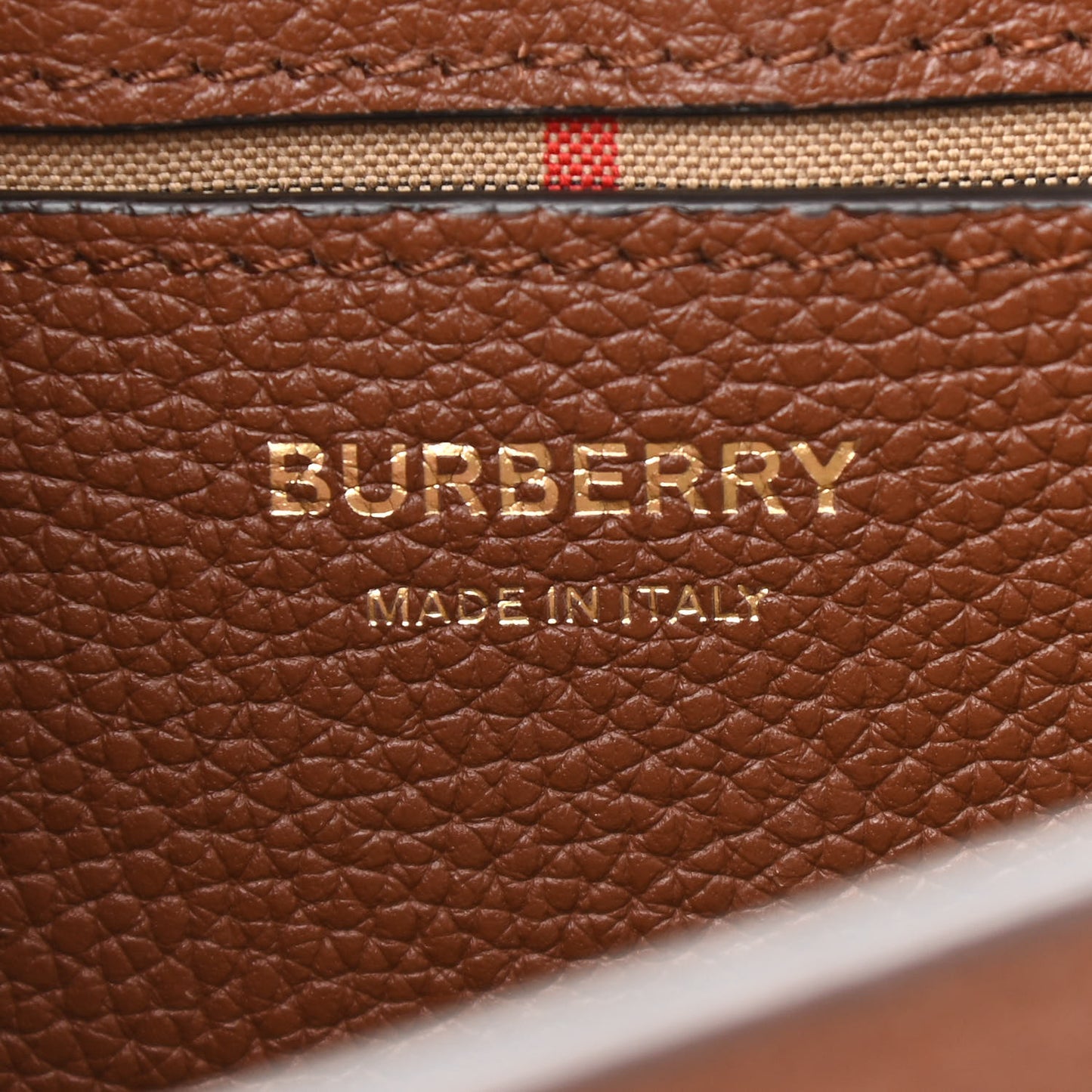 Calfskin Vintage Check Note Crossbody Bag Tan