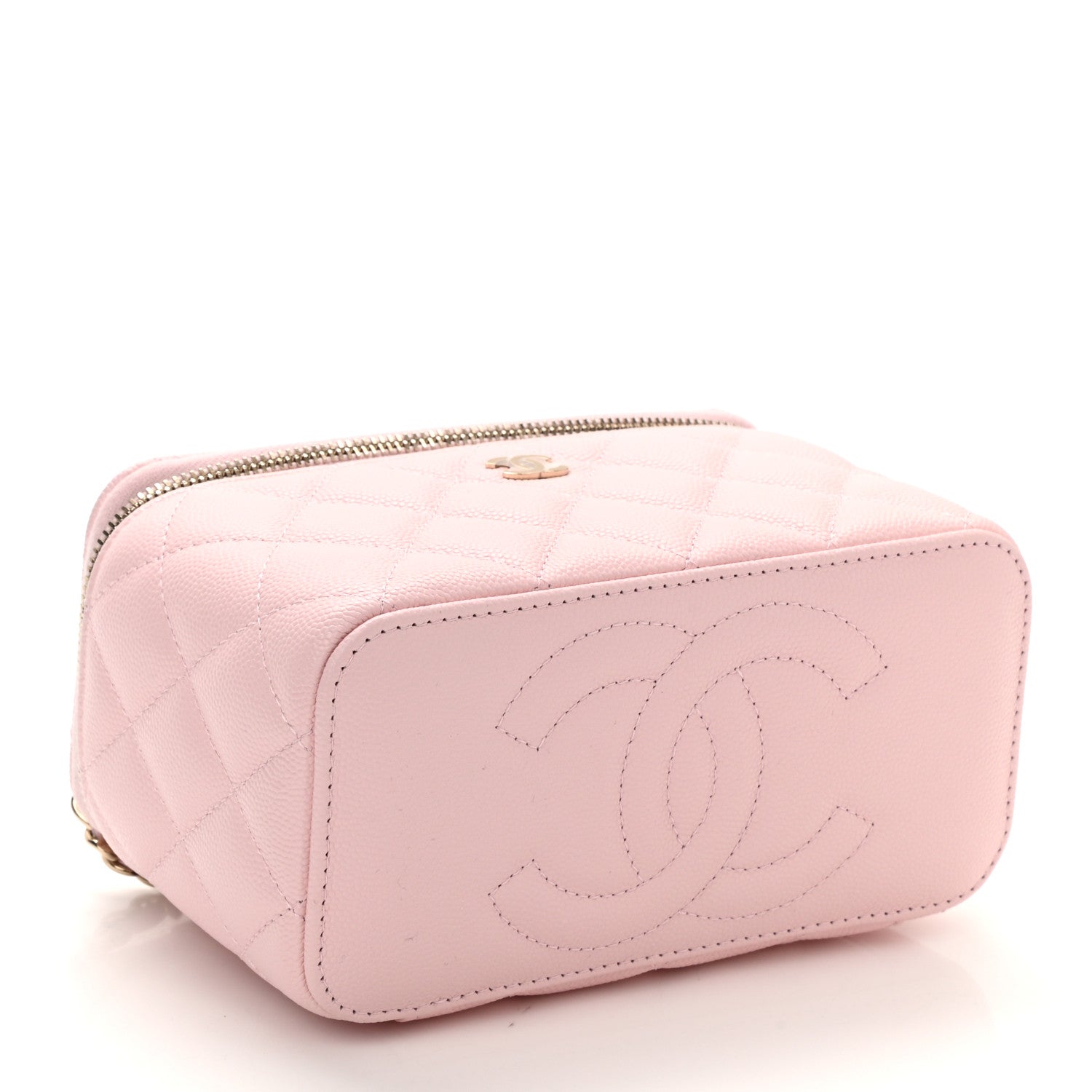 Chanel Caviar Quilted Small Vanity Case With Chain Light Pink 4 of 12