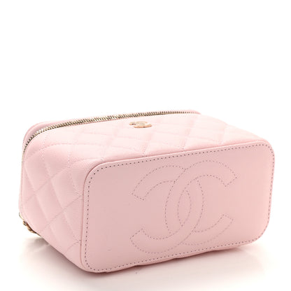 Chanel Caviar Quilted Small Vanity Case With Chain Light Pink 4 of 12