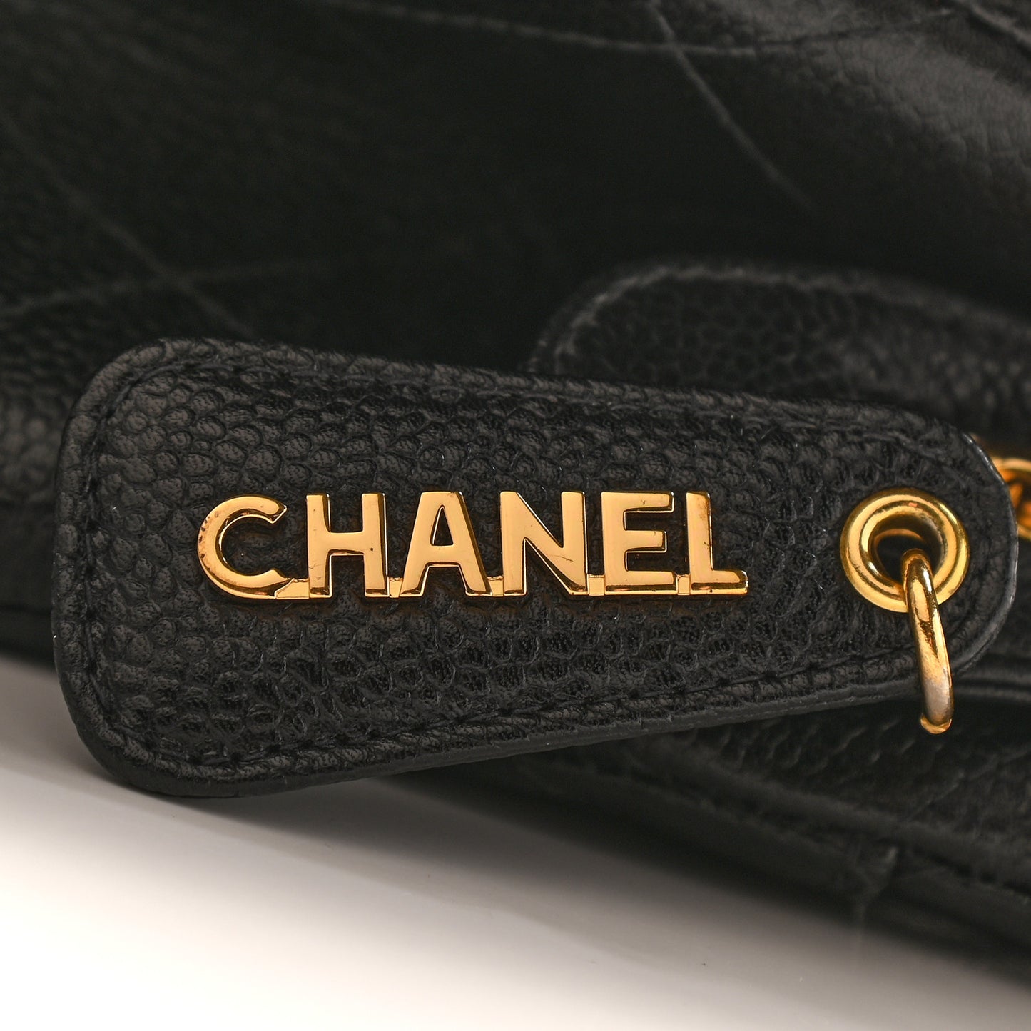Caviar Quilted Shoulder Bag Black
