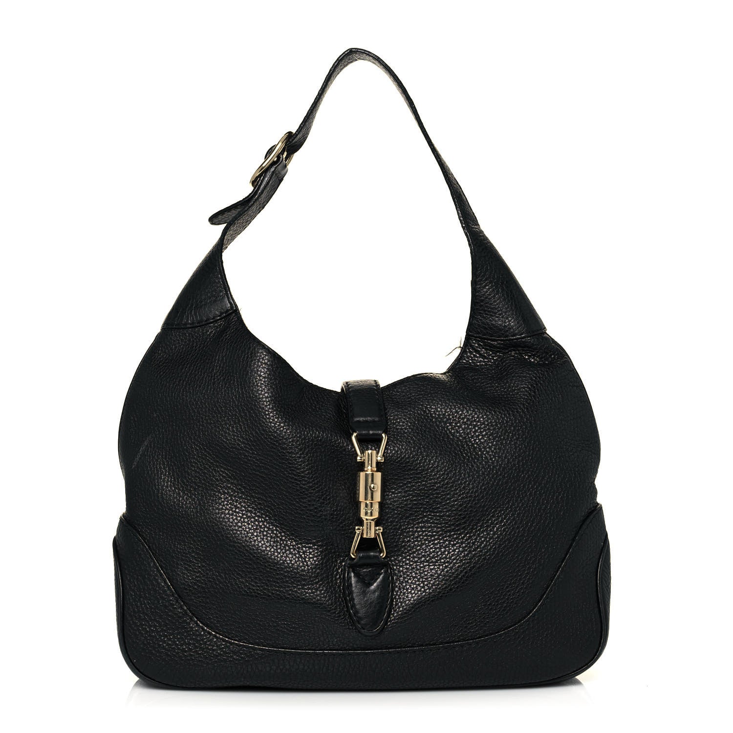 Gucci Calfskin Medium New Jackie Shoulder Bag Black 1 of 17