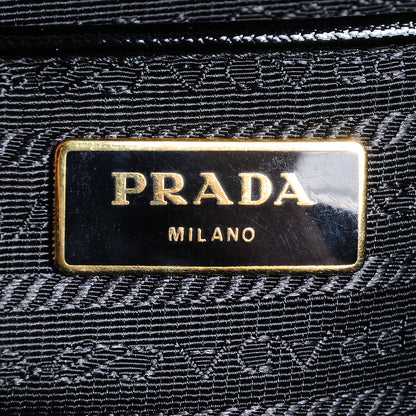 Prada Saffiano Vernice Parabole Tote Black 7 of 10