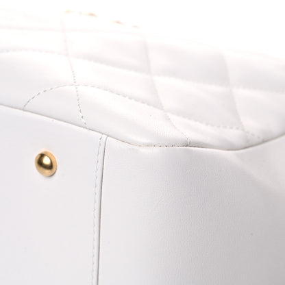 Chanel Lambskin Quilted Large Classic Shopping Tote White 9 of 16