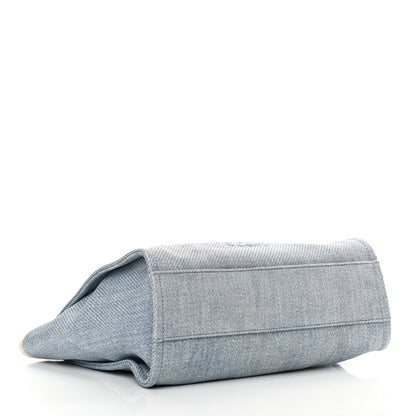 Chanel Canvas Small Deauville Tote Denim Blue 4 of 10