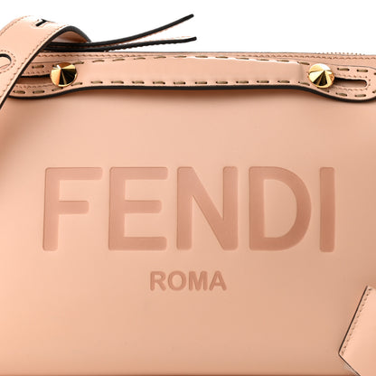 Fendi Vitello King Logo Embossed Medium By The Way Boston Bag Light Rose 8 of 10