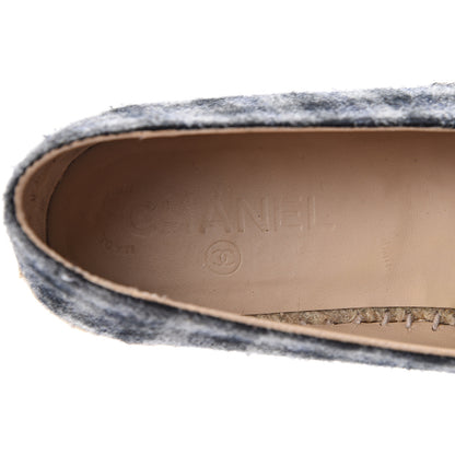 Chanel Flannel CC Espadrilles 40 Black Grey 9 of 10