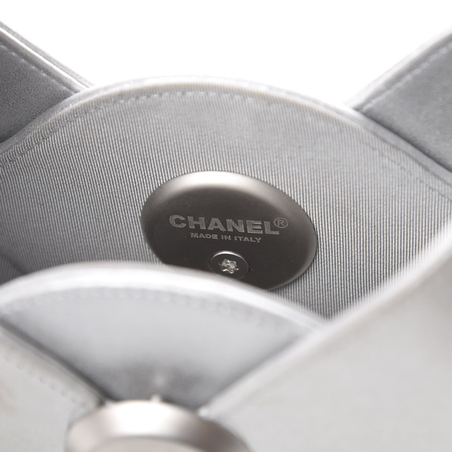 Chanel Metallic Lambskin Evening In the Air Bag Silver 7 of 9