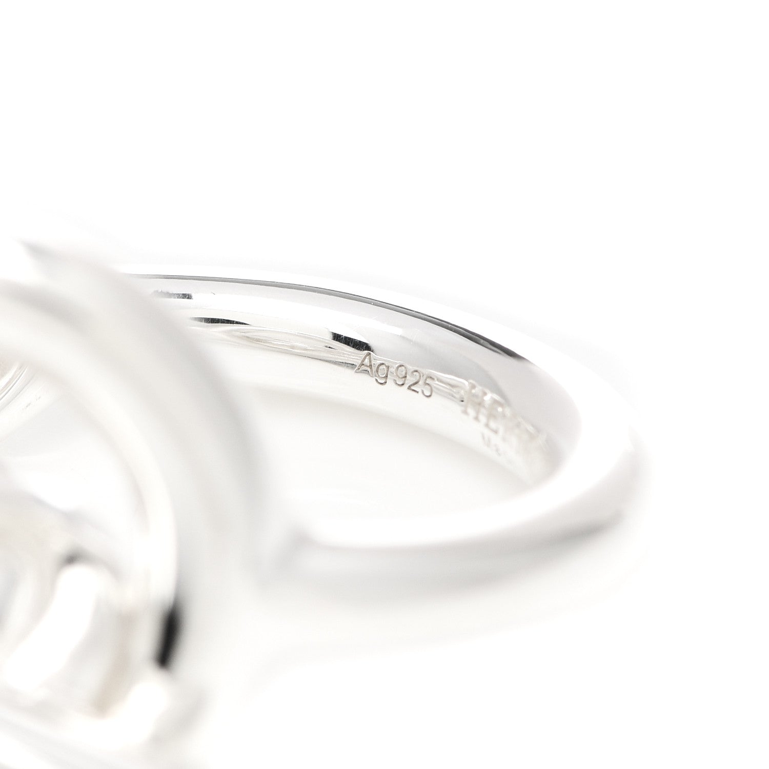 Hermes Sterling Silver GM Croisette Ring 52 6 6 of 7