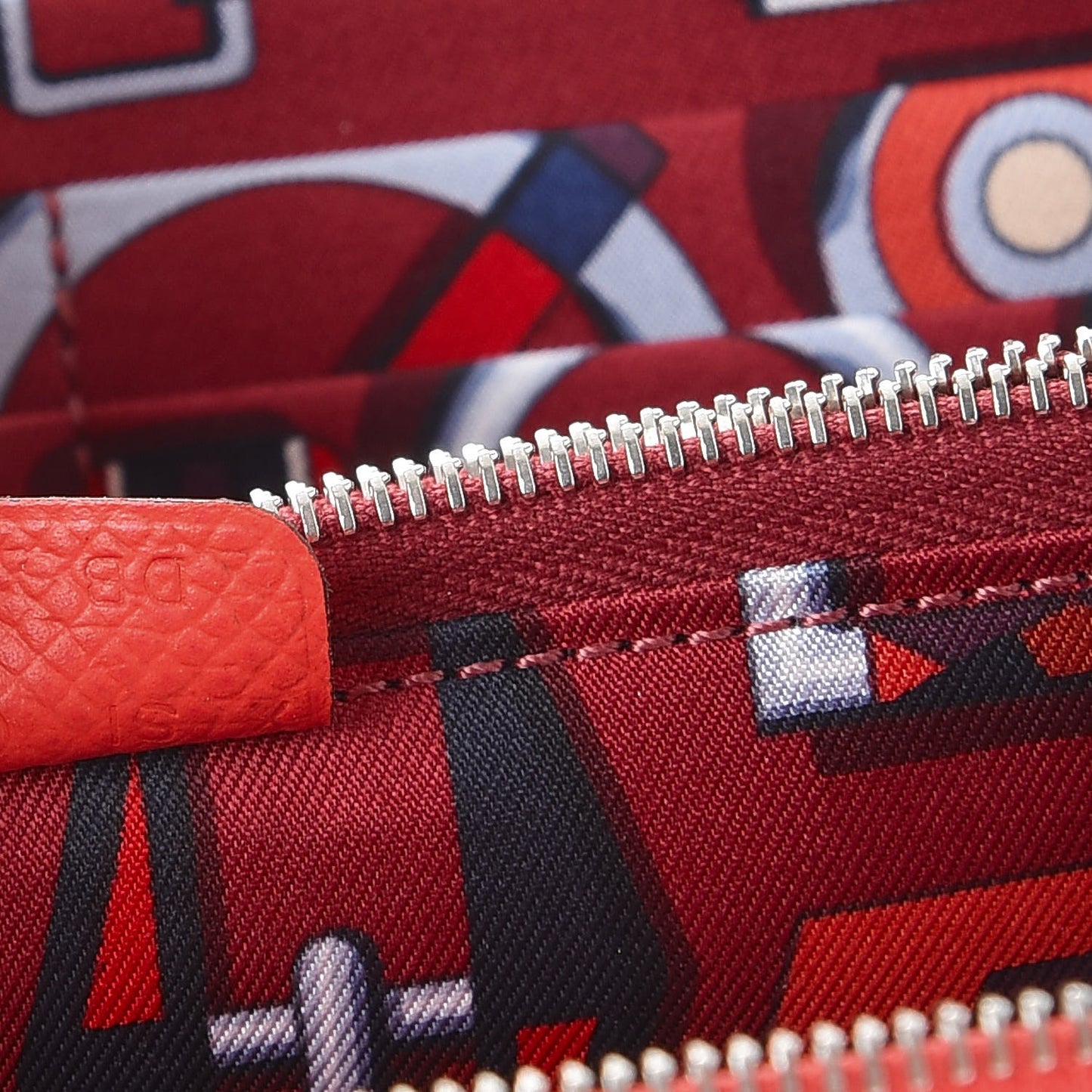 Epsom Silk'In Wallet Rose Jaipur Fauve Rouge Grenat