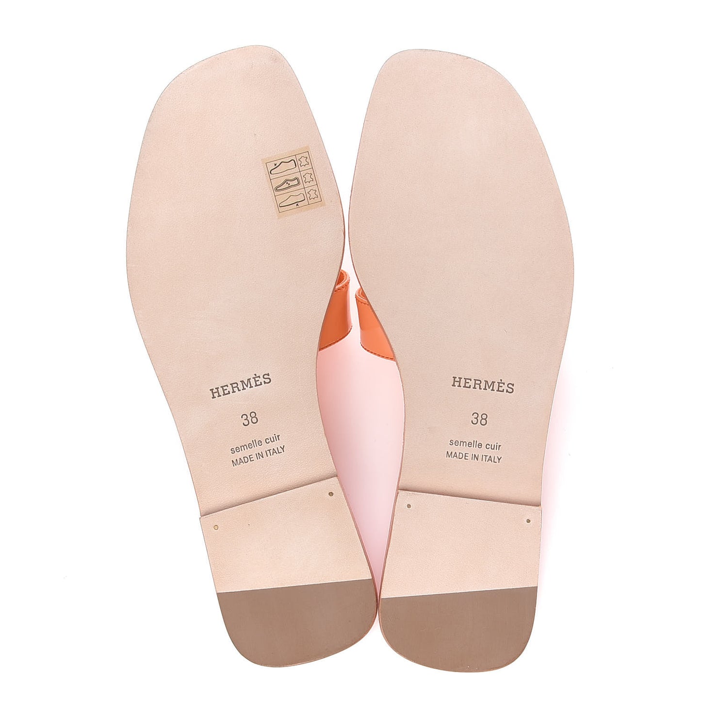 Patent Oran Sandals 38 Orange Melon