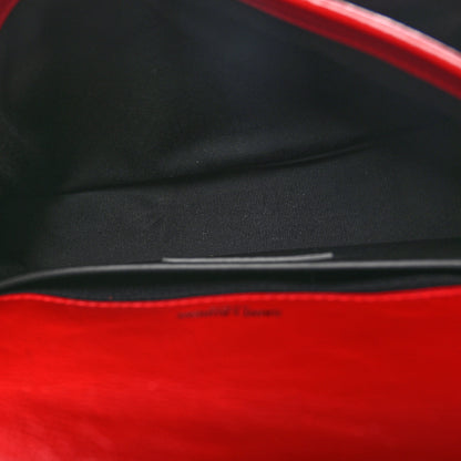Saint Laurent Crinkled Calfskin Matelasse Monogram Baby Niki Chain Satchel Rouge Eros 5 of 10