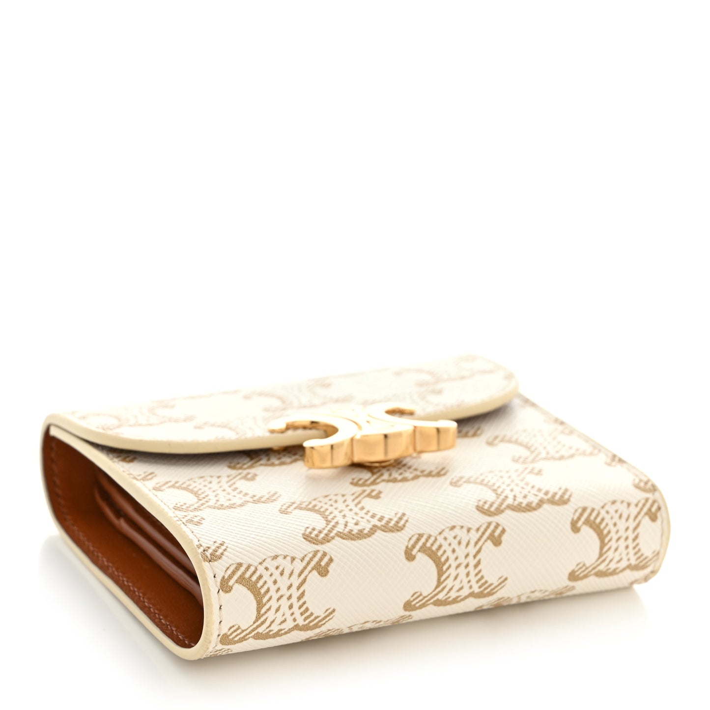 Triomphe Canvas Small Triomphe Wallet White