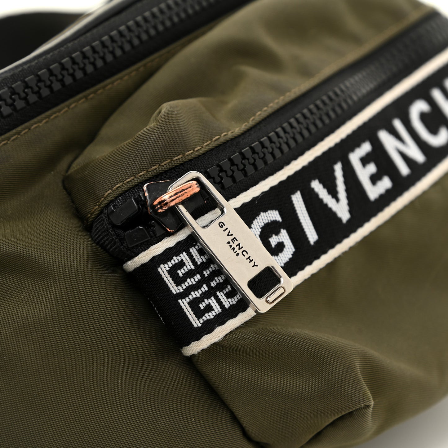 Nylon Logo Belt Bag Khaki