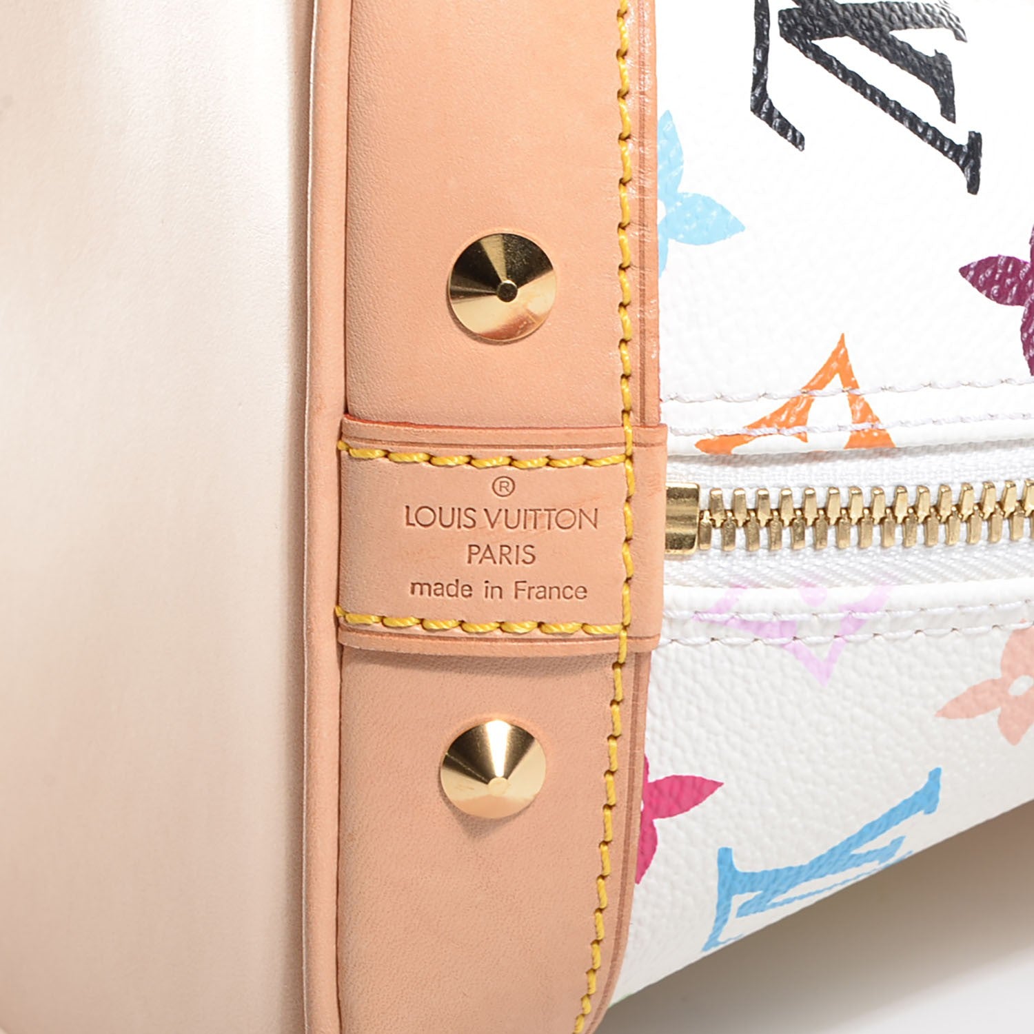 Louis Vuitton Monogram Multicolor Alma White 6 of 7