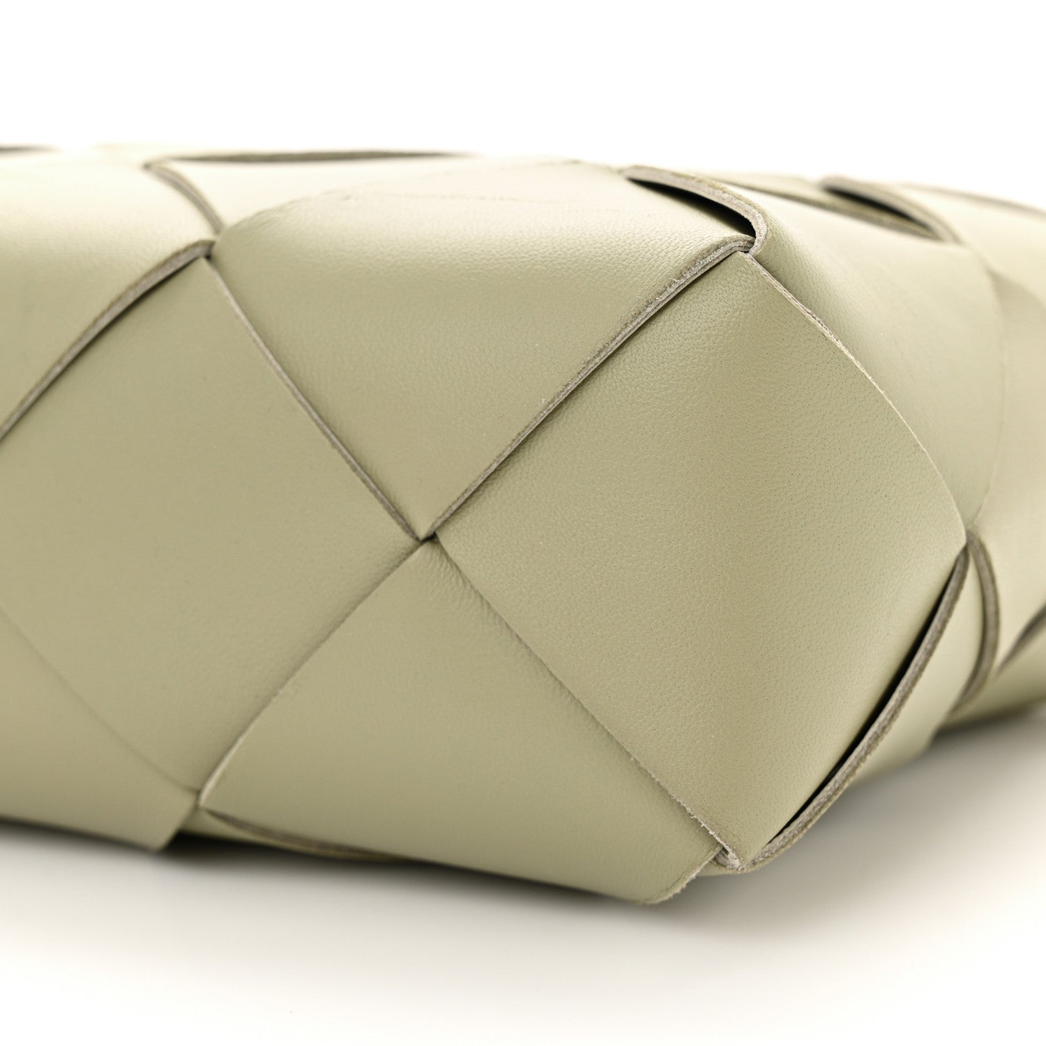Bottega Veneta Lambskin Maxi Intreccio Small Cassette Camera Bag Travertine 9 of 10