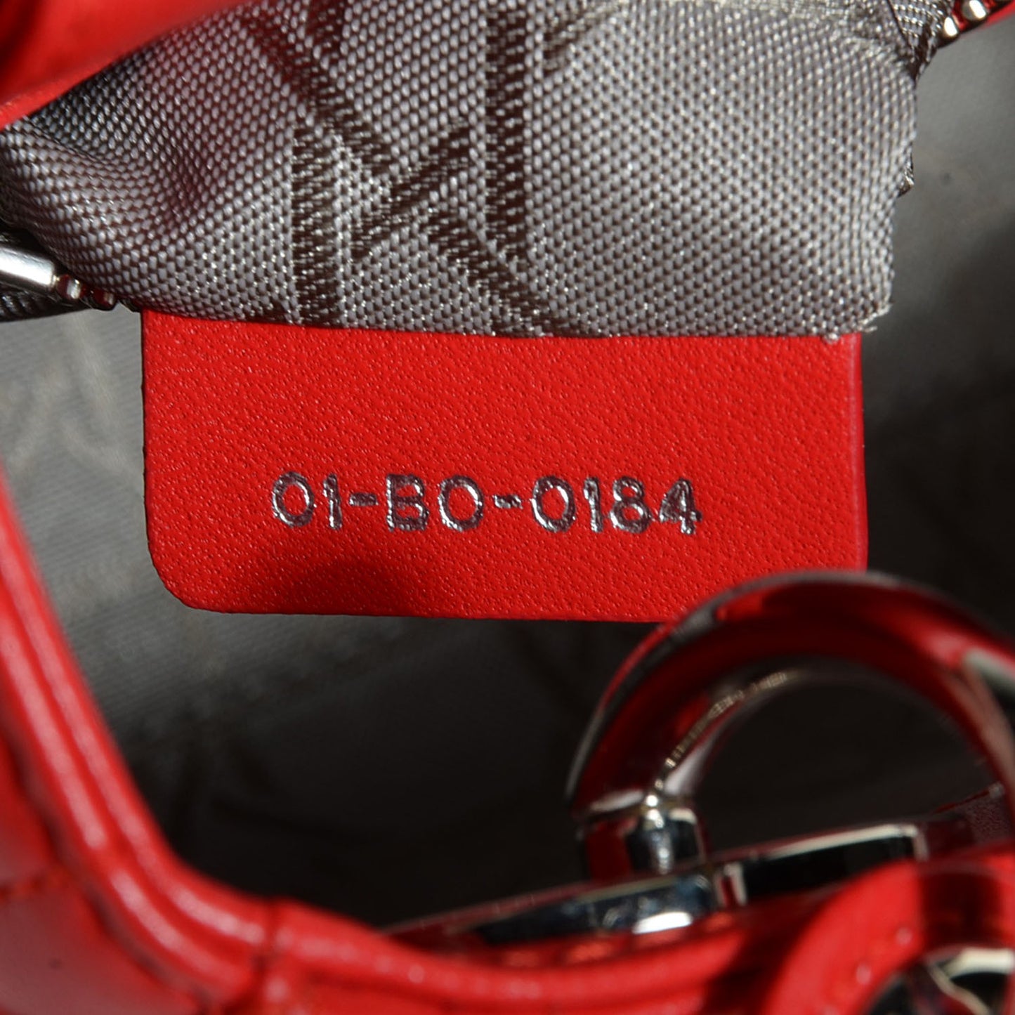 Lambskin Cannage Mini Lady Dior Vermillion