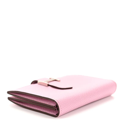 Hermes Epsom Bearn Card Holder Wallet Mauve Sylvestre 4 of 9