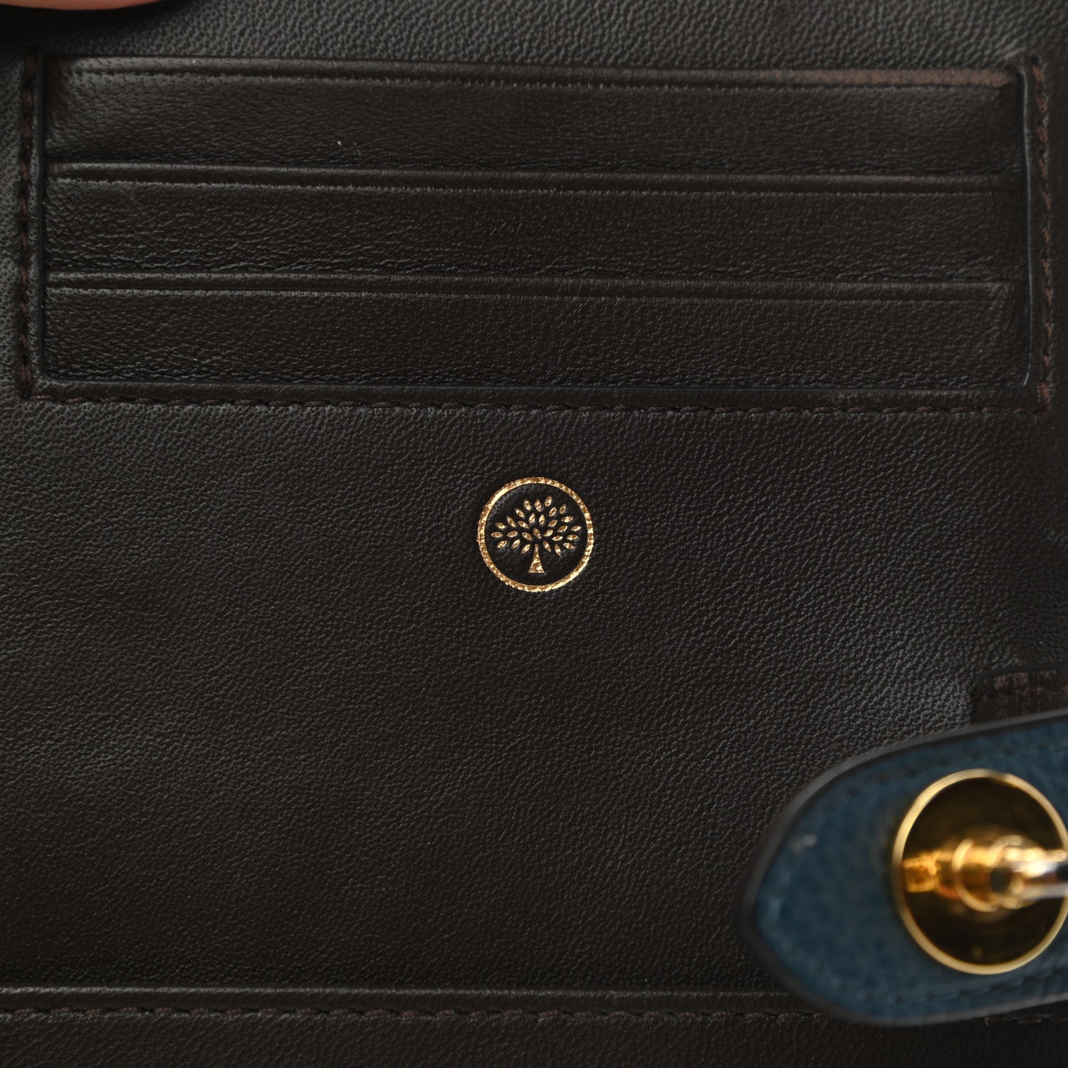 Mulberry Natural Grain Calfskin Postman's Lock Agenda Blue 6 of 10