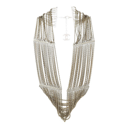 Chanel Multi Strand Chain Short Necklace Gold 3 of 5