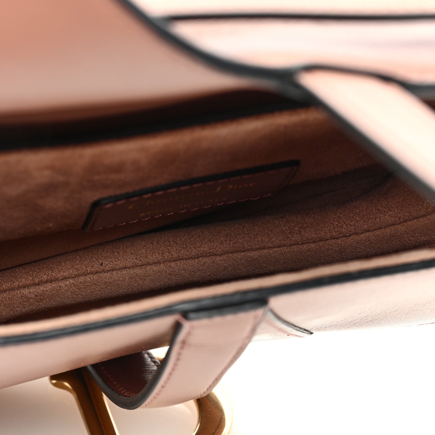 Christian Dior Calfskin Mini Saddle Bag Taupe 5 of 9
