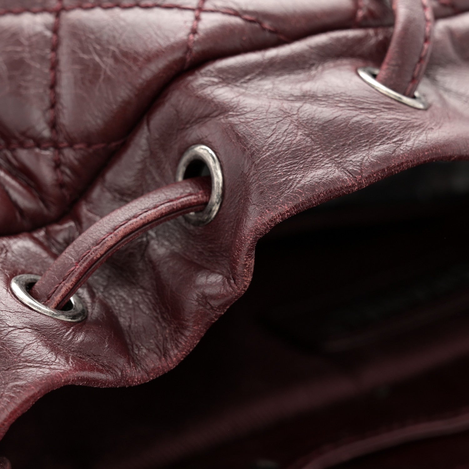 Chanel Glazed Calfskin Quilted Large Salzburg Backpack Burgundy 11 of 14