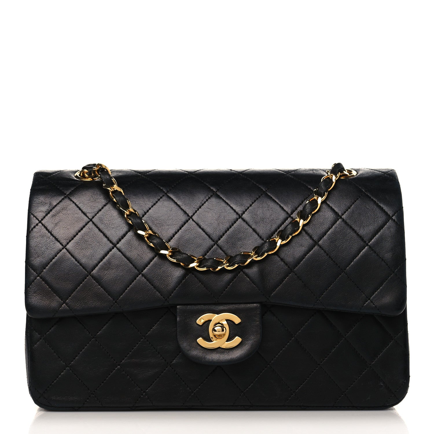 Chanel Lambskin Quilted Small Double Flap Black 1 of 9