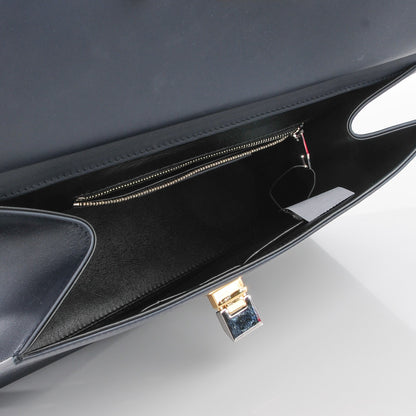 Balenciaga Calfskin Le Dix M Cartable Shoulder Bag Bleu Nuit 5 of 8