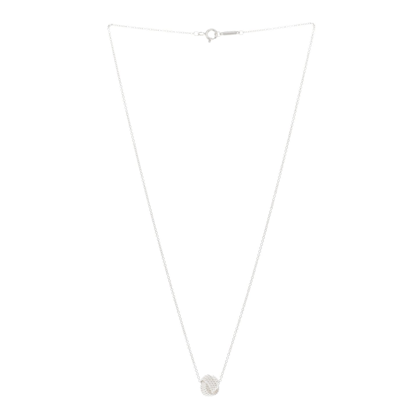 Sterling Silver Twist Knot Pendant Necklace