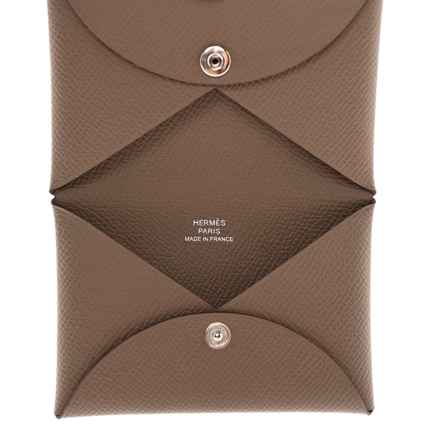 Hermes Epsom Calvi Card Case Etoupe 5 of 8