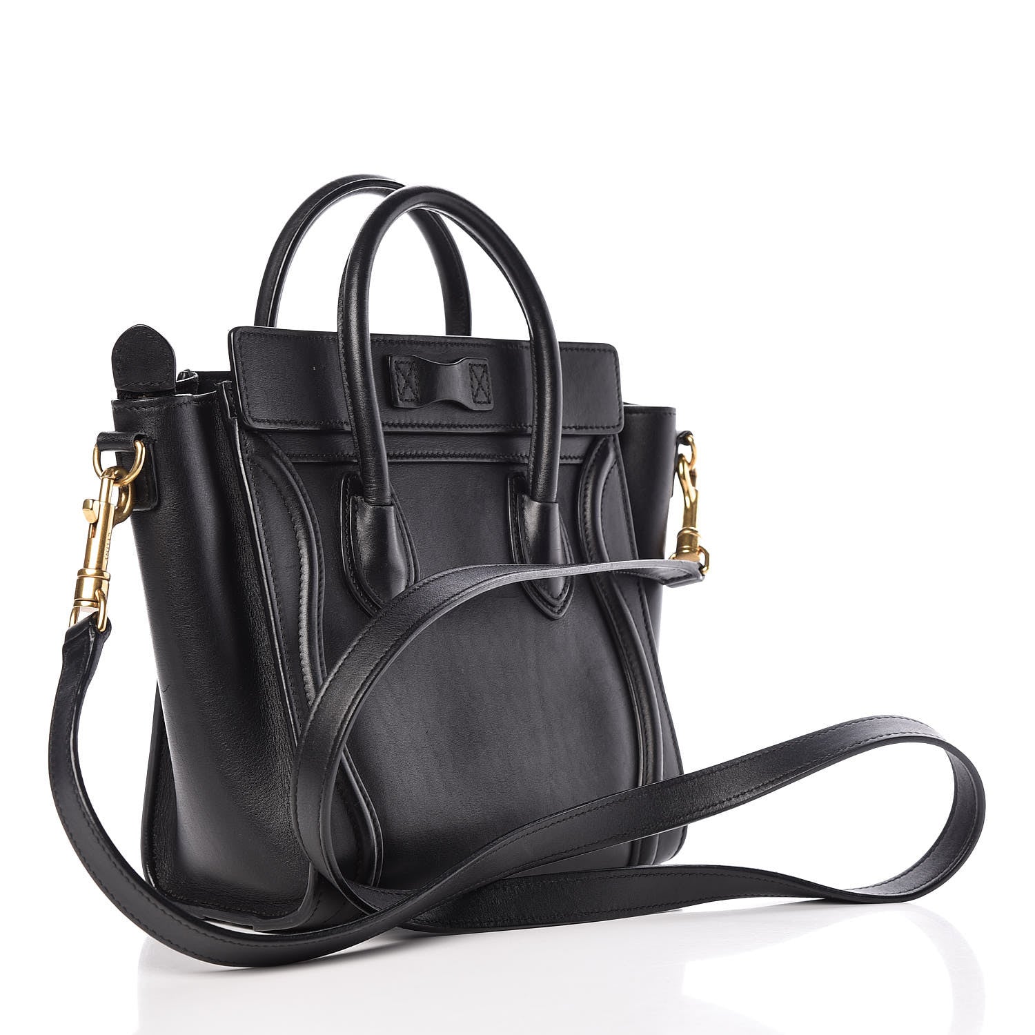 Celine Smooth Calfskin Nano Luggage Black 4 of 16