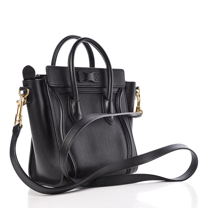 Celine Smooth Calfskin Nano Luggage Black 4 of 16