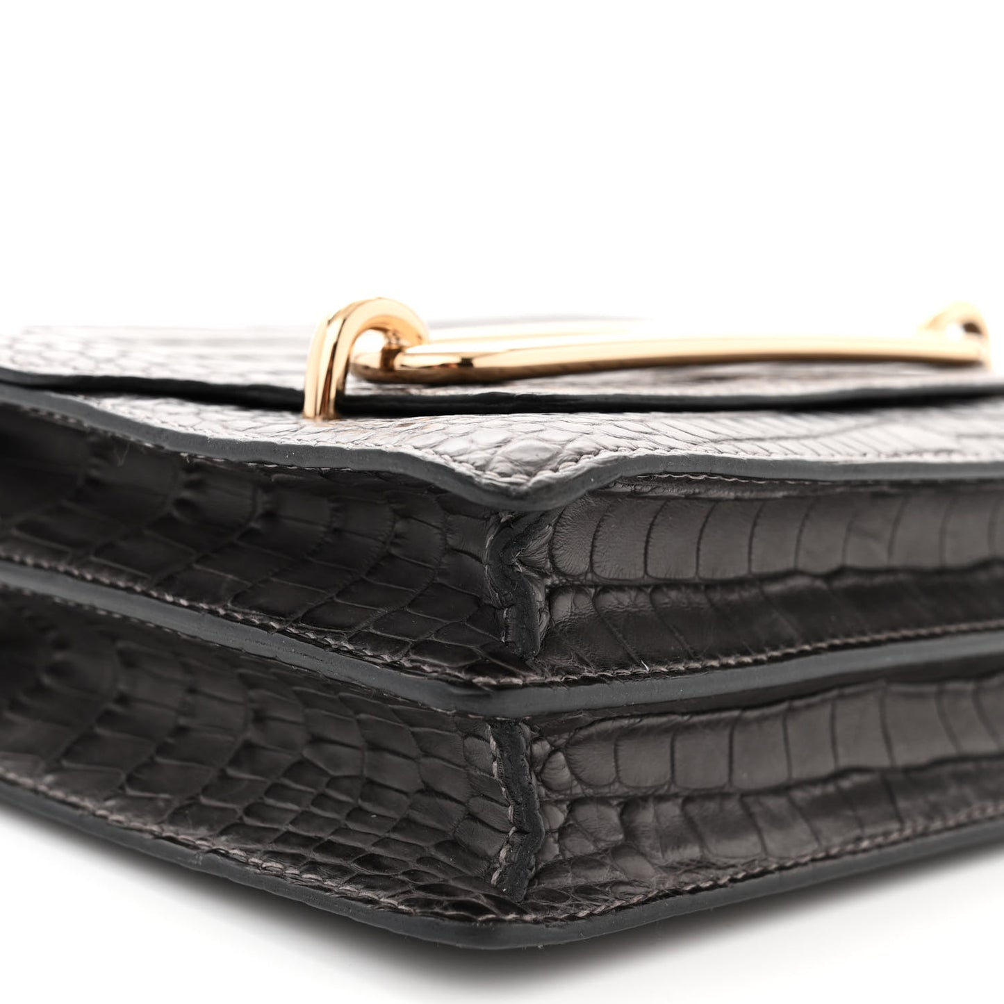 Matte Alligator Mini Sac Roulis Graphite