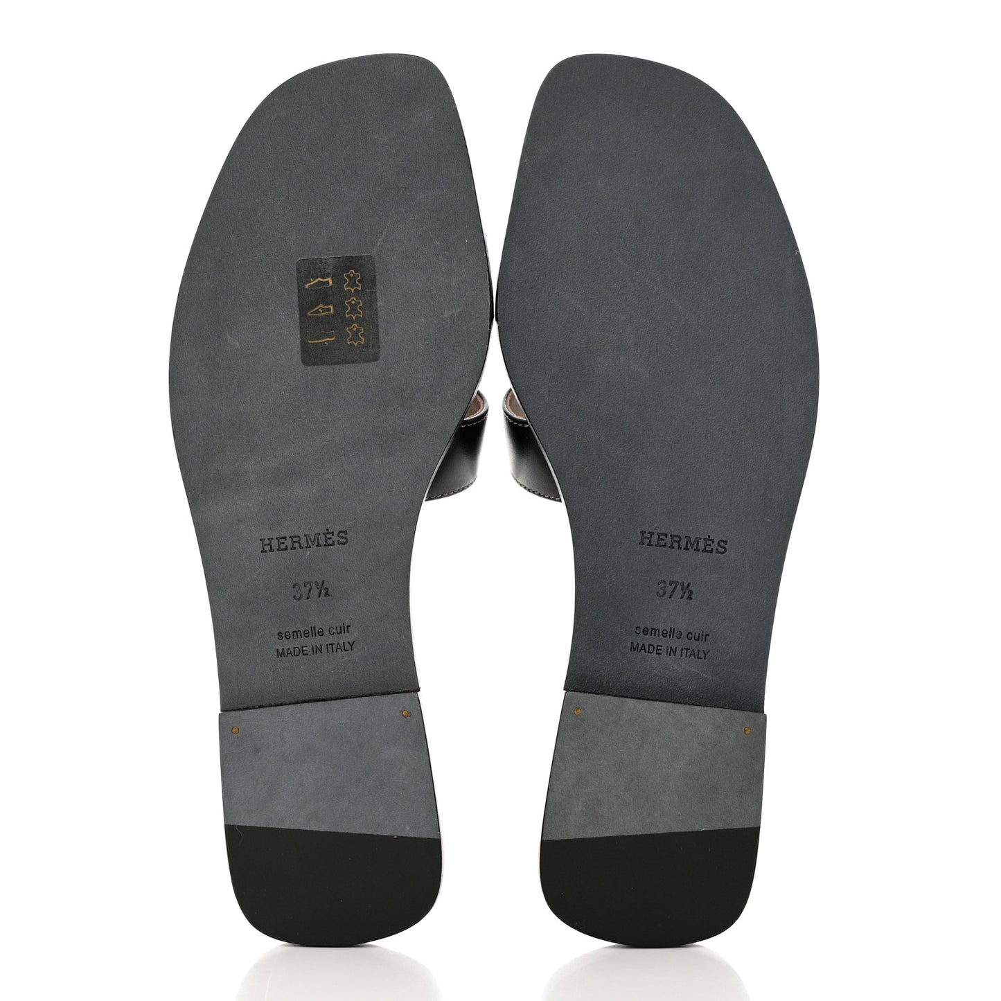 Box Calfskin Oran Sandals 37.5 Black