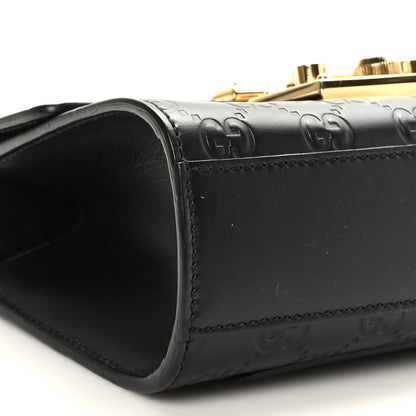 Gucci Guccissima Small Padlock Shoulder Bag Black 8 of 9
