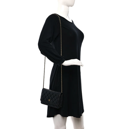 Chanel Caviar Quilted Wallet on Chain WOC Black 2 of 12
