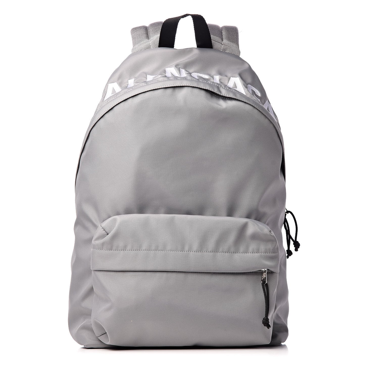 Sport Nylon Logo Embroidered Wheel Backpack Grey Black