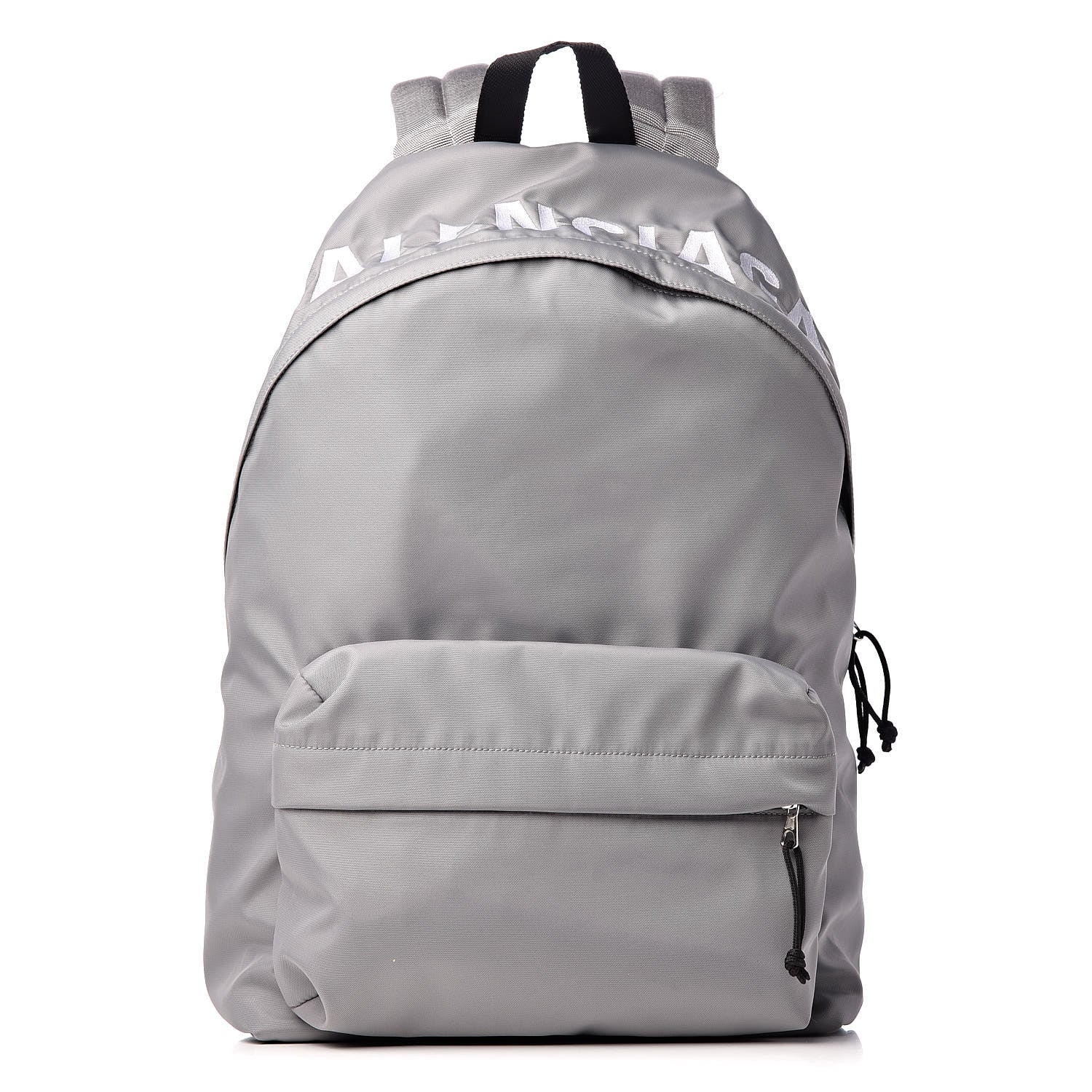Balenciaga Sport Nylon Logo Embroidered Wheel Backpack Grey Black 1 of 10