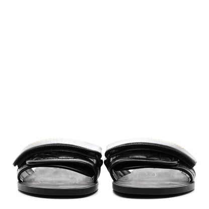 Christian Dior Calfskin Cannage Dio(r)evolution Slide Sandals 37 Black 2 of 9