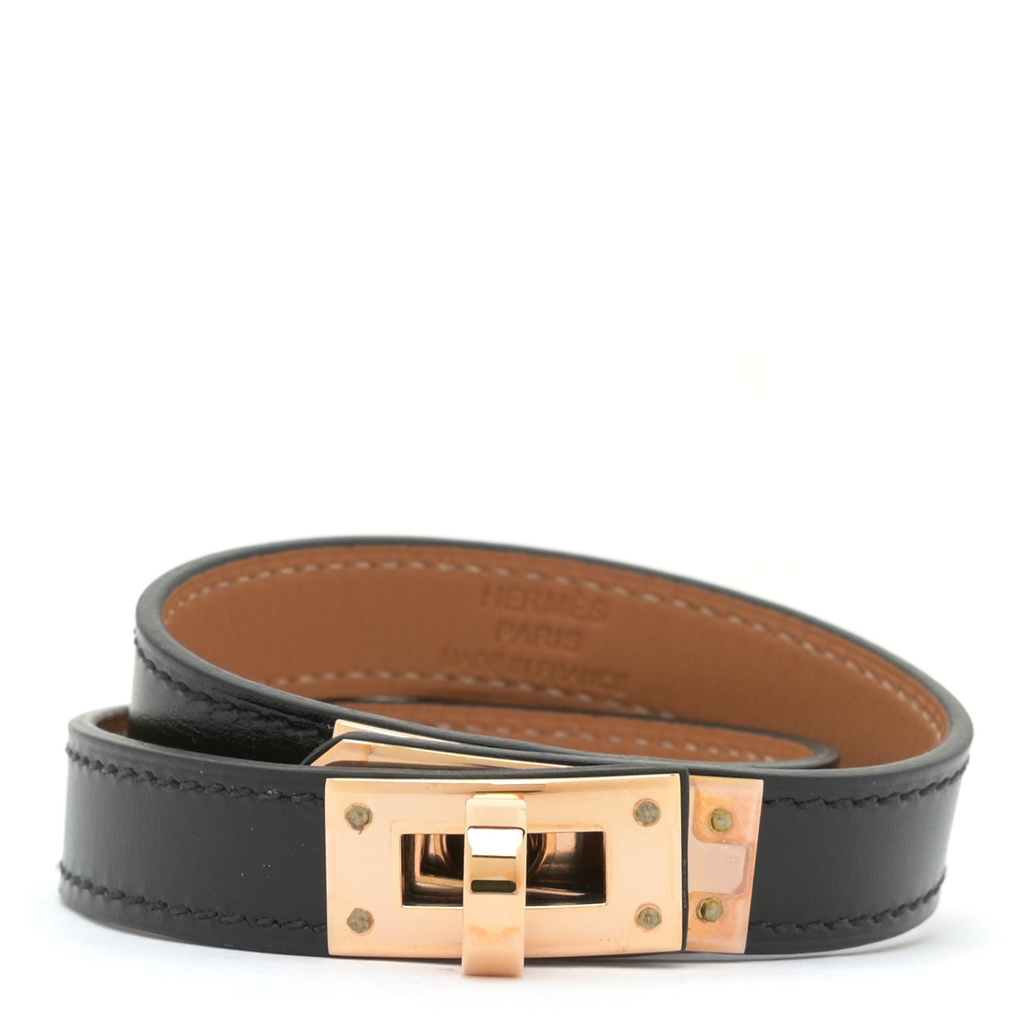 Hermes Box Kelly Double Tour Bracelet T3 Black 1 of 9