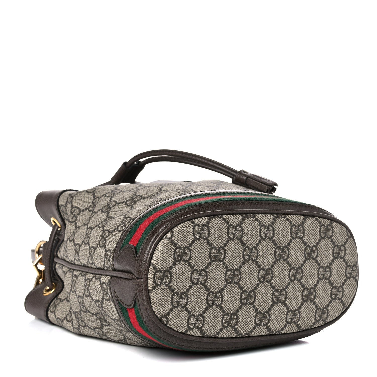 Gucci GG Supreme Monogram Web Small Ophidia Bucket Bag Brown 4 of 12