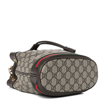 Gucci GG Supreme Monogram Web Small Ophidia Bucket Bag Brown 4 of 12